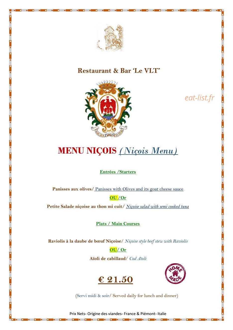 Le VLT — carte page 4
