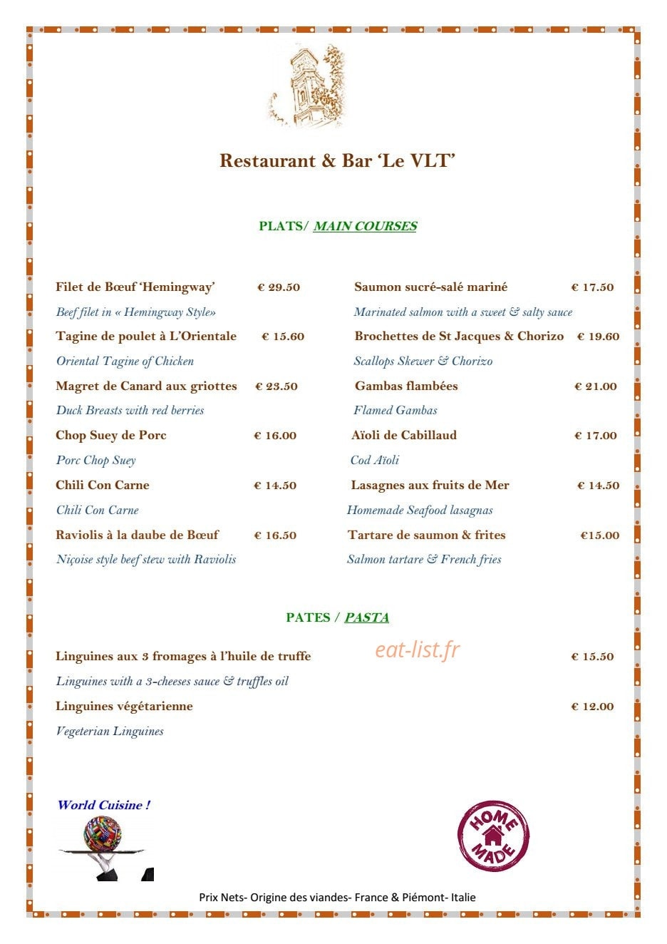 Le VLT — carte page 2