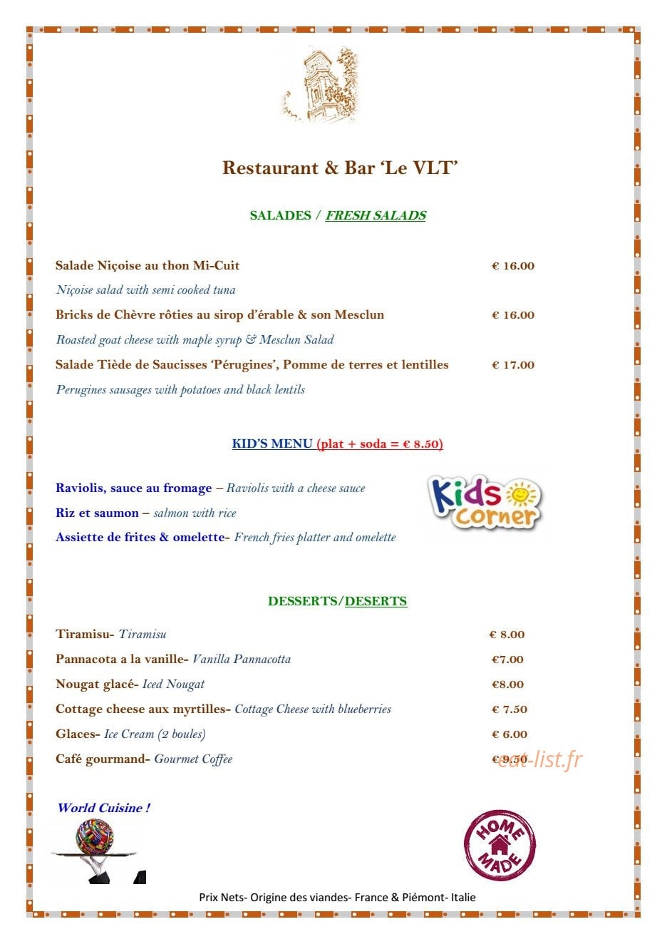 Le VLT — carte page 3
