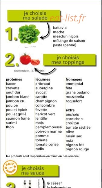 Lettuce and Co — carte page 2