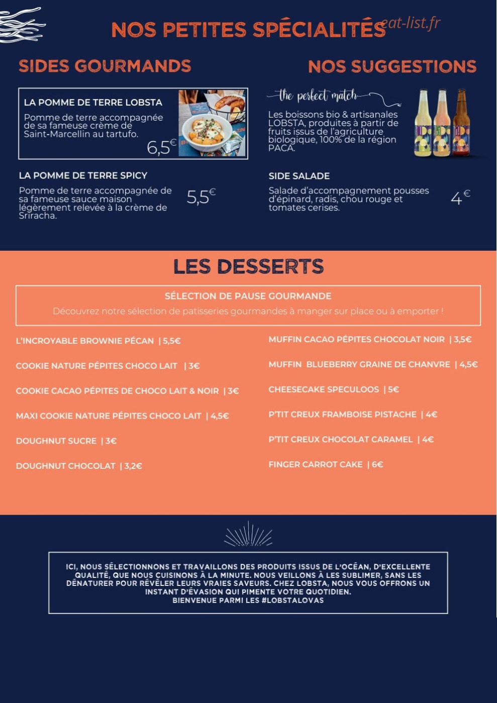 Lobsta — carte page 2