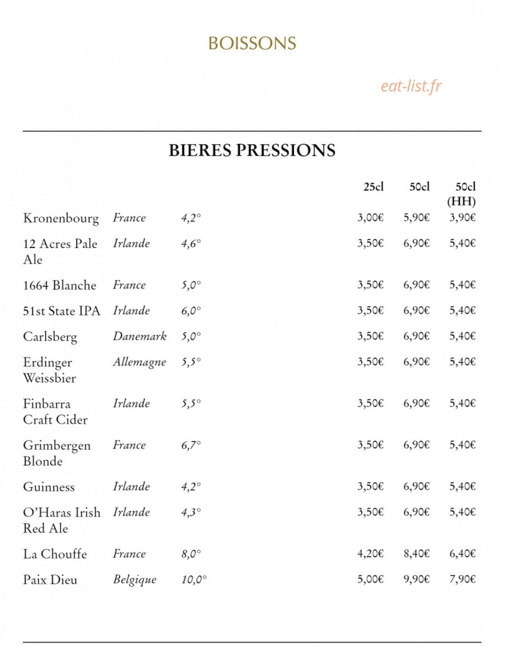 Ma Nolan's — carte page 6