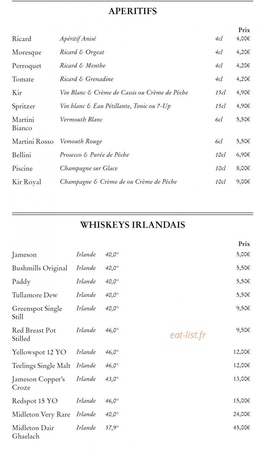 Ma Nolan's — carte page 9
