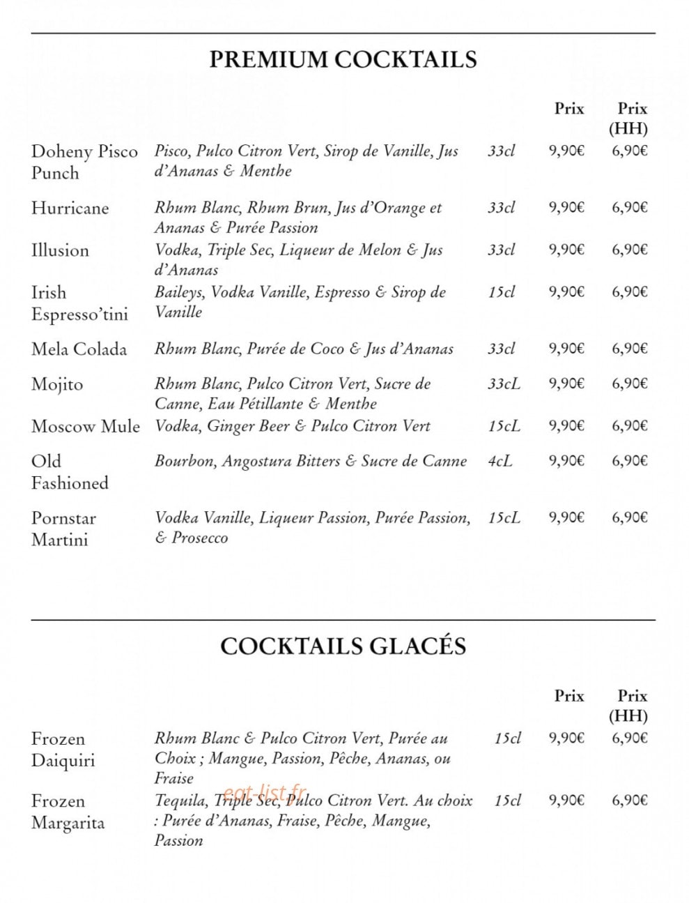 Ma Nolan's — carte page 12