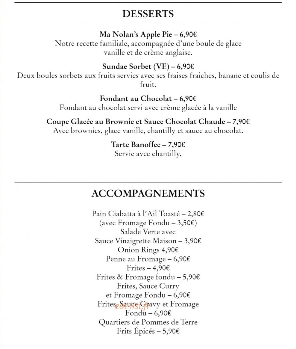 Ma Nolan's — carte page 5