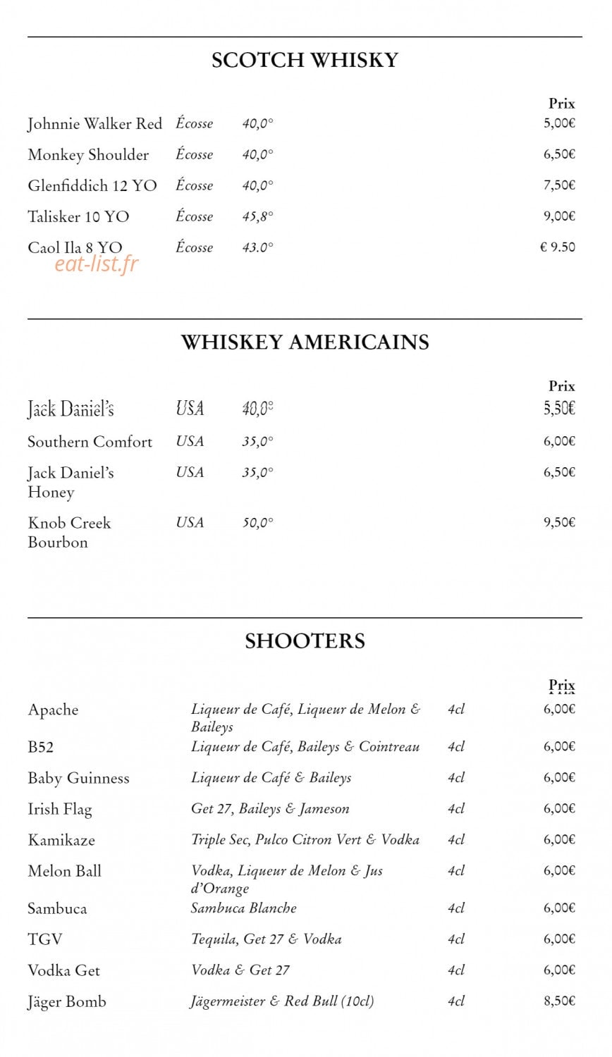 Ma Nolan's — carte page 8