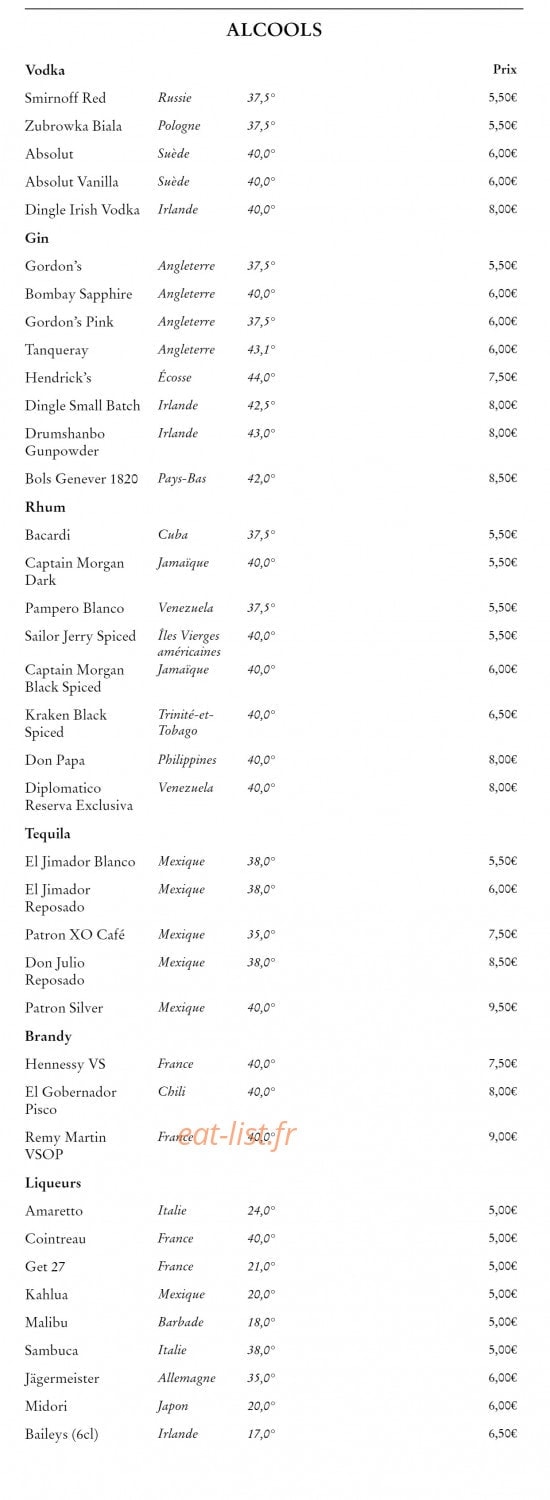 Ma Nolan's — carte page 10