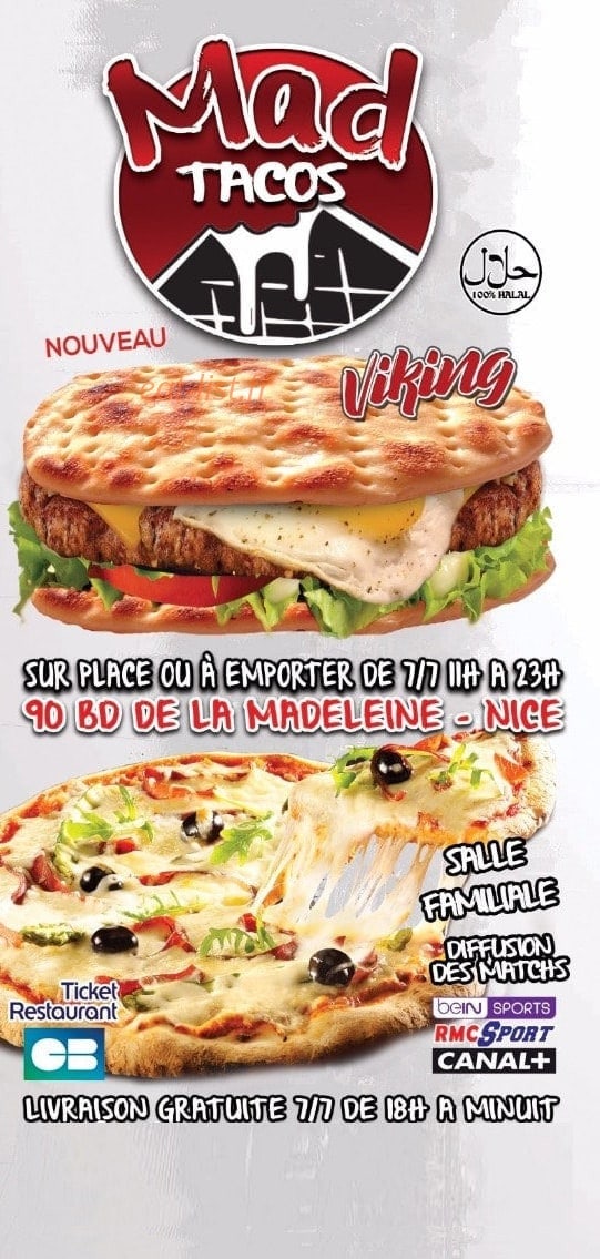Mad Pizza — carte page 1