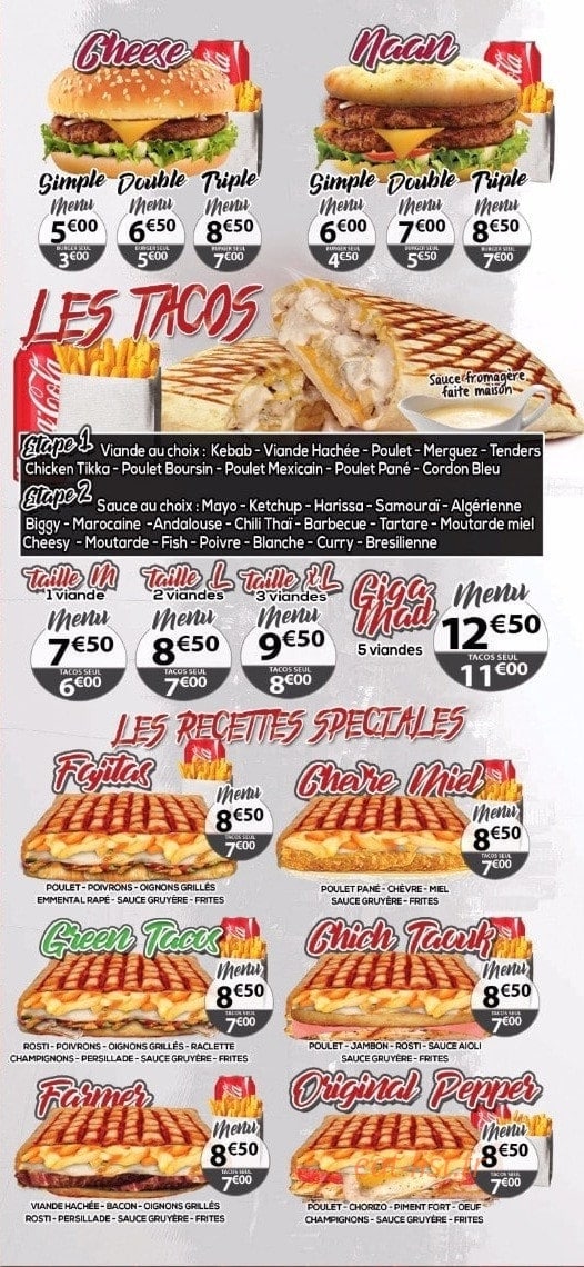 Mad Pizza — carte page 4