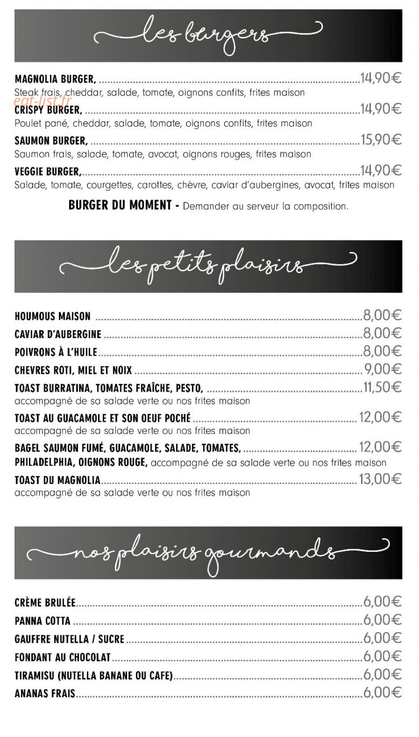 Magnolia — carte page 2