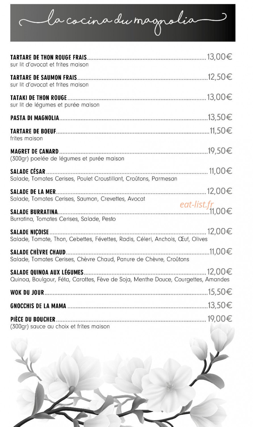 Magnolia — carte page 3