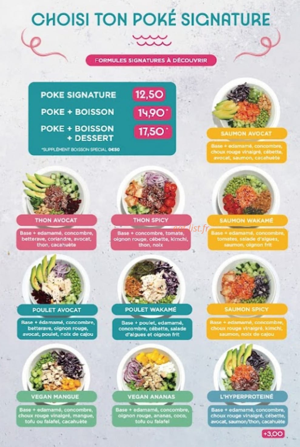 Mahui Poke bowl — carte page 4