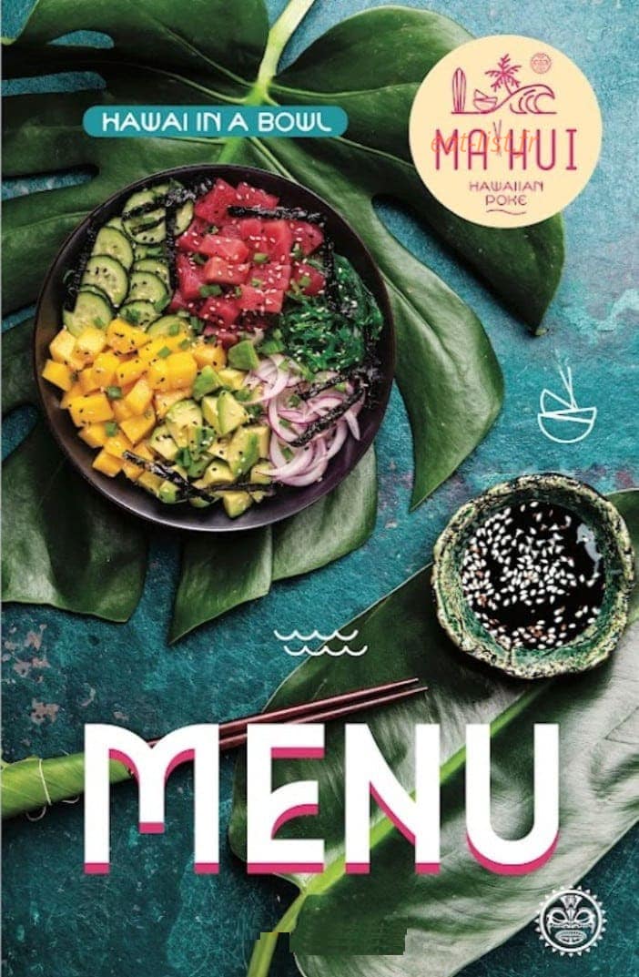 Mahui Poke bowl — carte page 1