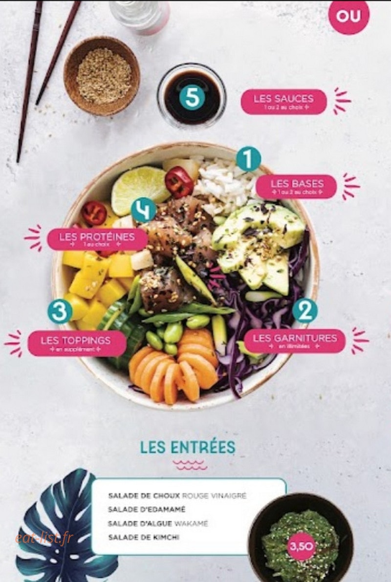 Mahui Poke bowl — carte page 2
