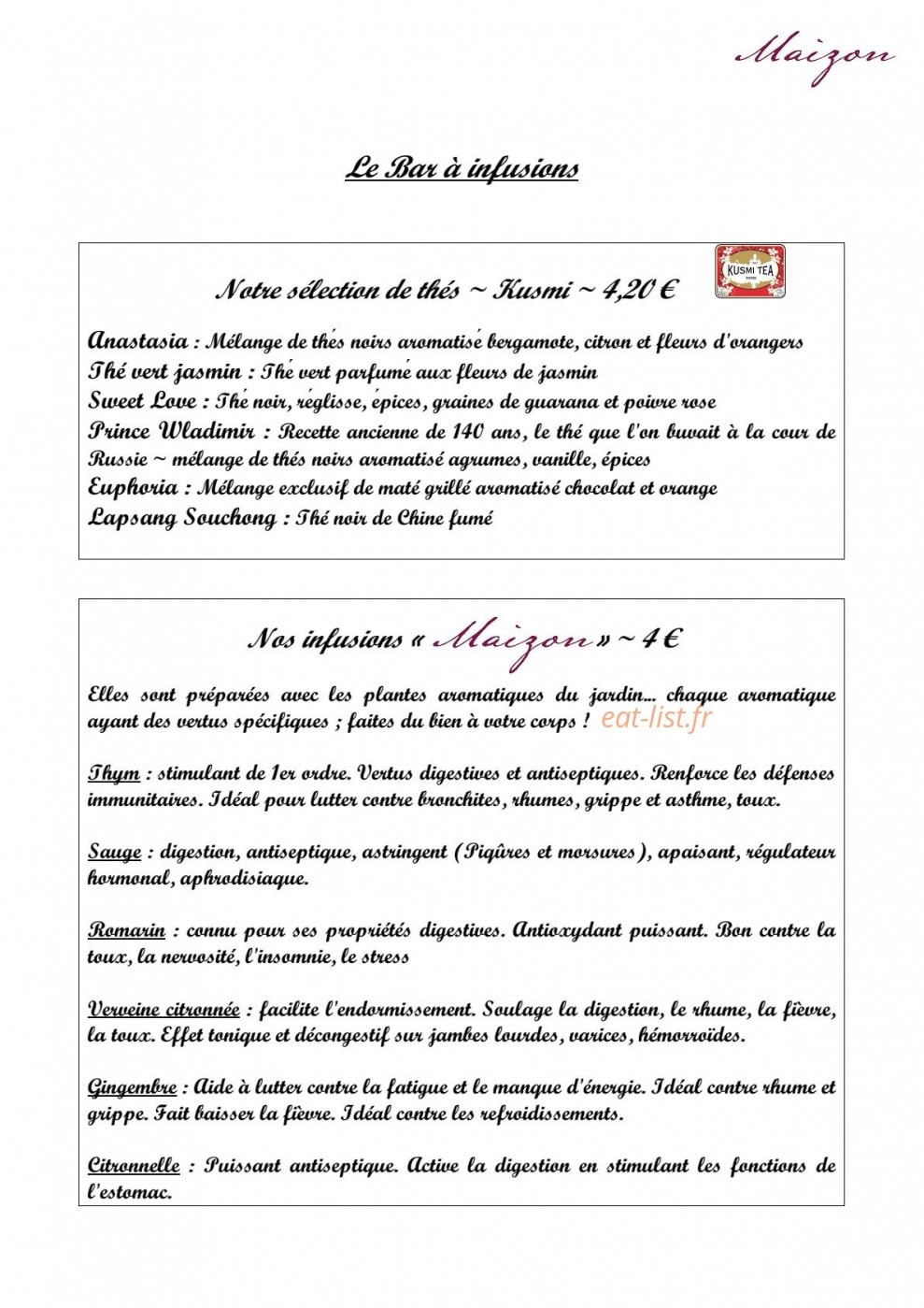 Maizon — carte page 2