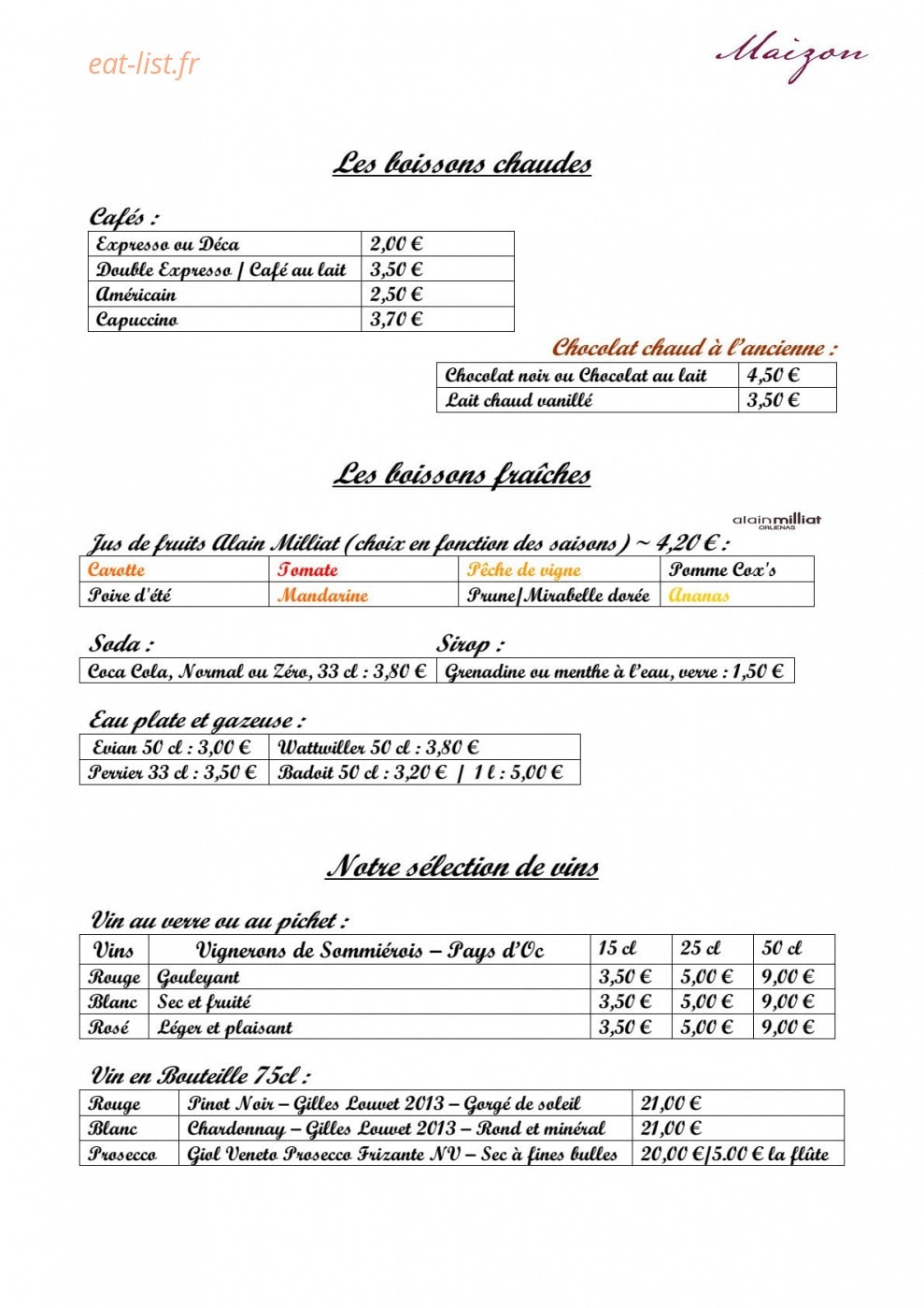 Maizon — carte page 1