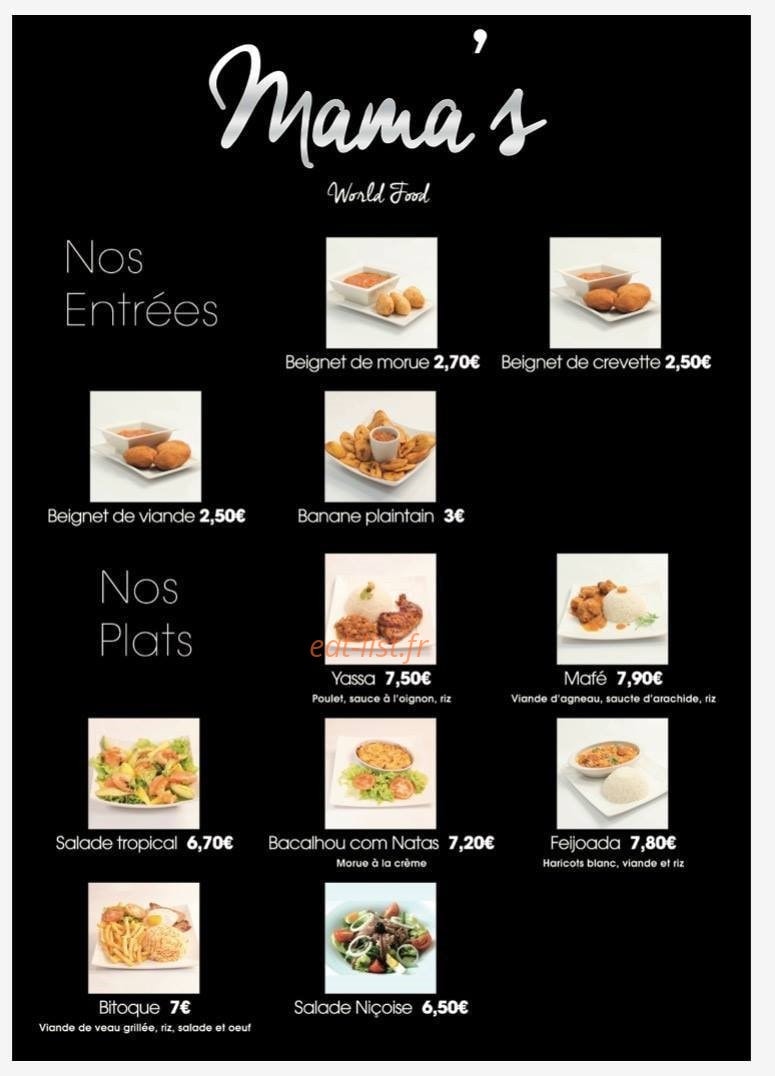 Mama's — carte page 1