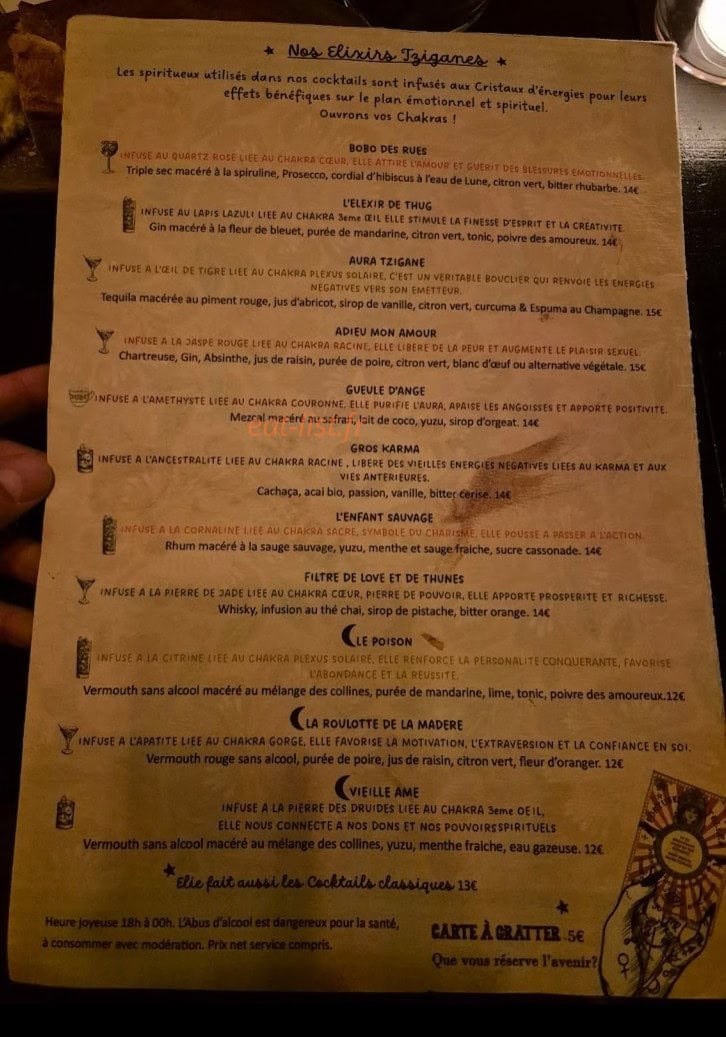 Mama Tzigane — carte page 1
