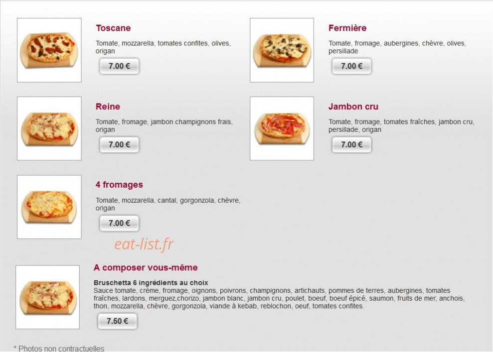 Mambo Pizza — carte page 5