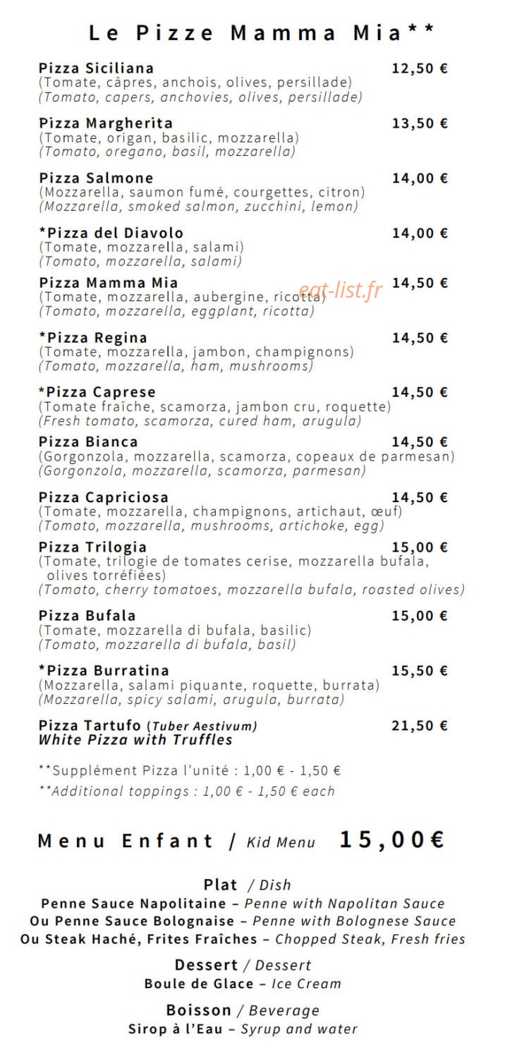 Mamma Mia Saleya — carte page 1