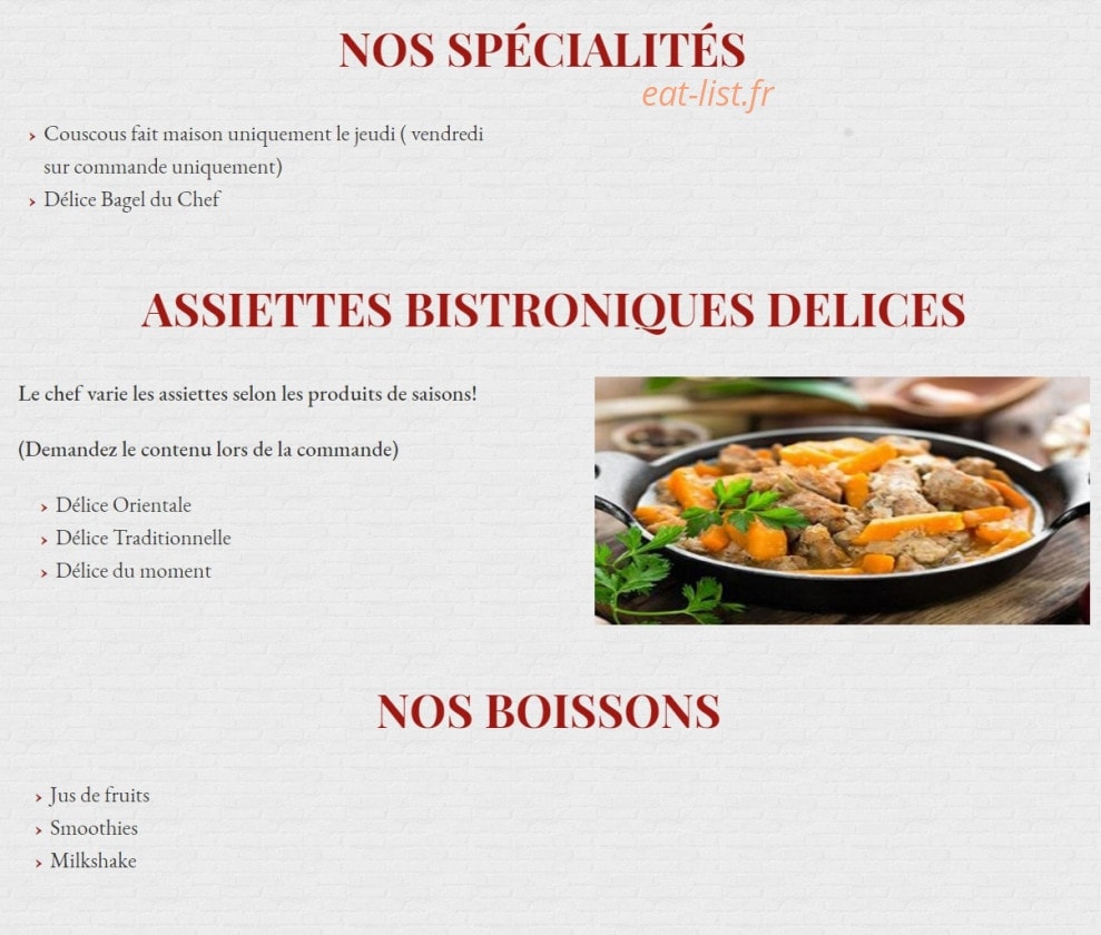 Manhattan Délices — carte page 2