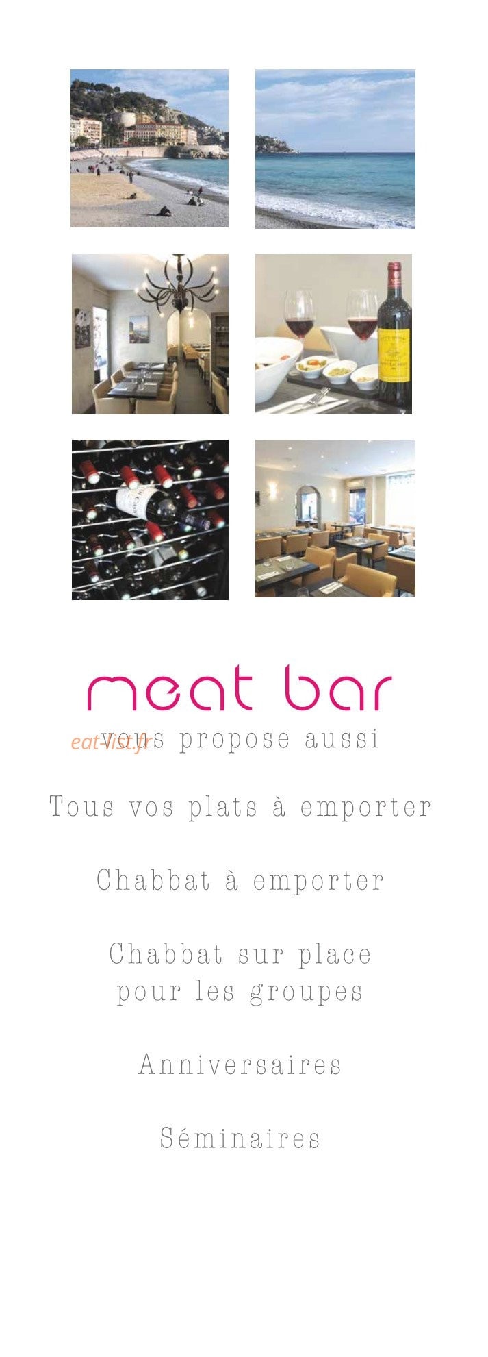 Meat bar — carte page 1