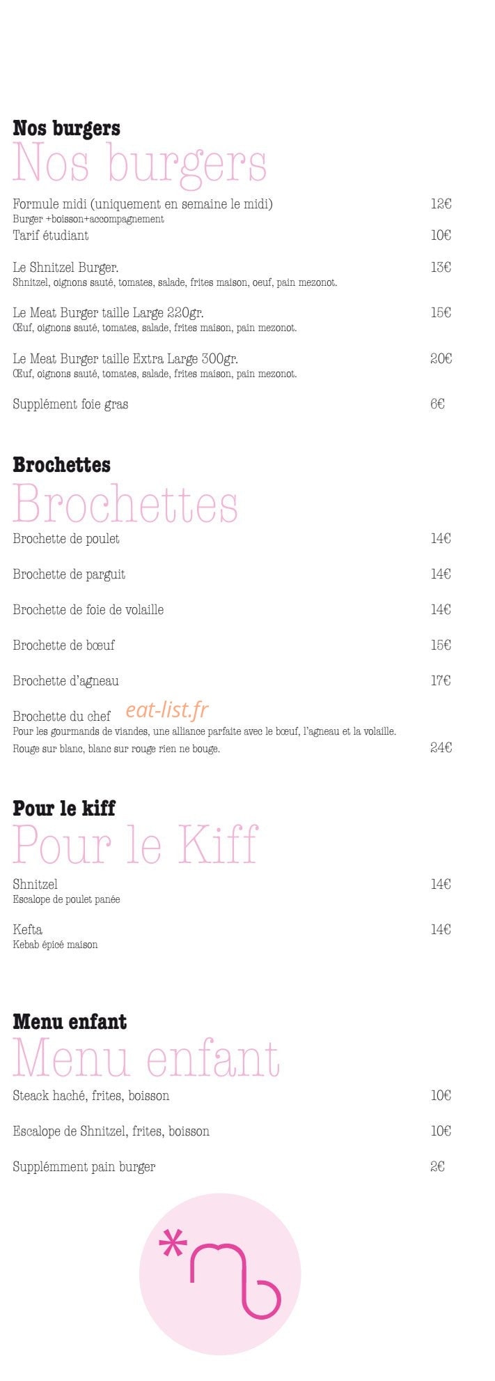 Meat bar — carte page 4