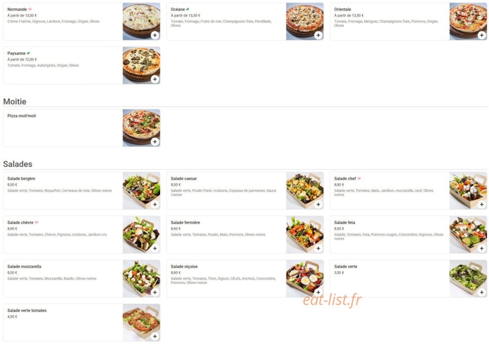 Mister Pizza — carte page 4