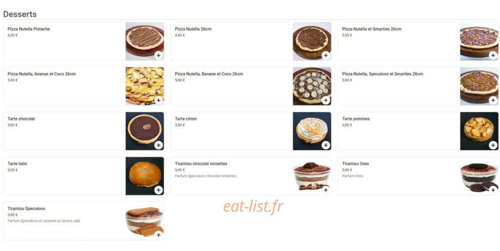 Mister Pizza — carte page 6