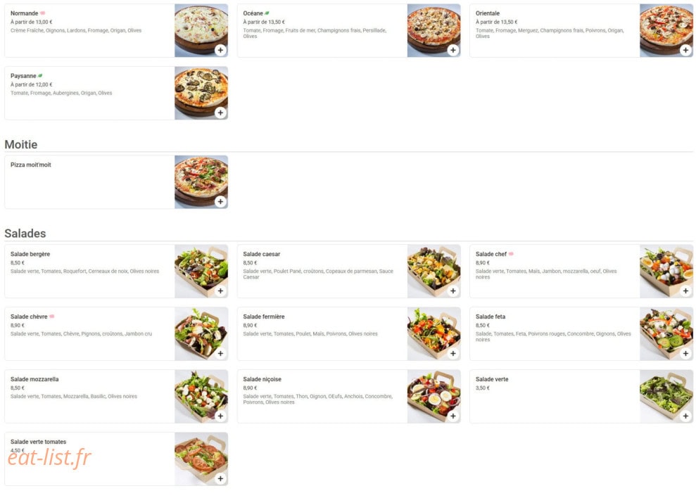 Mister Pizza — carte page 4