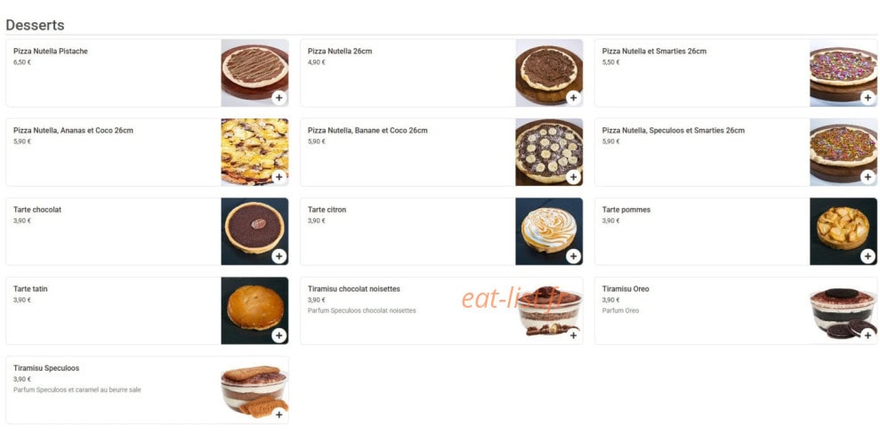 Mister Pizza — carte page 6