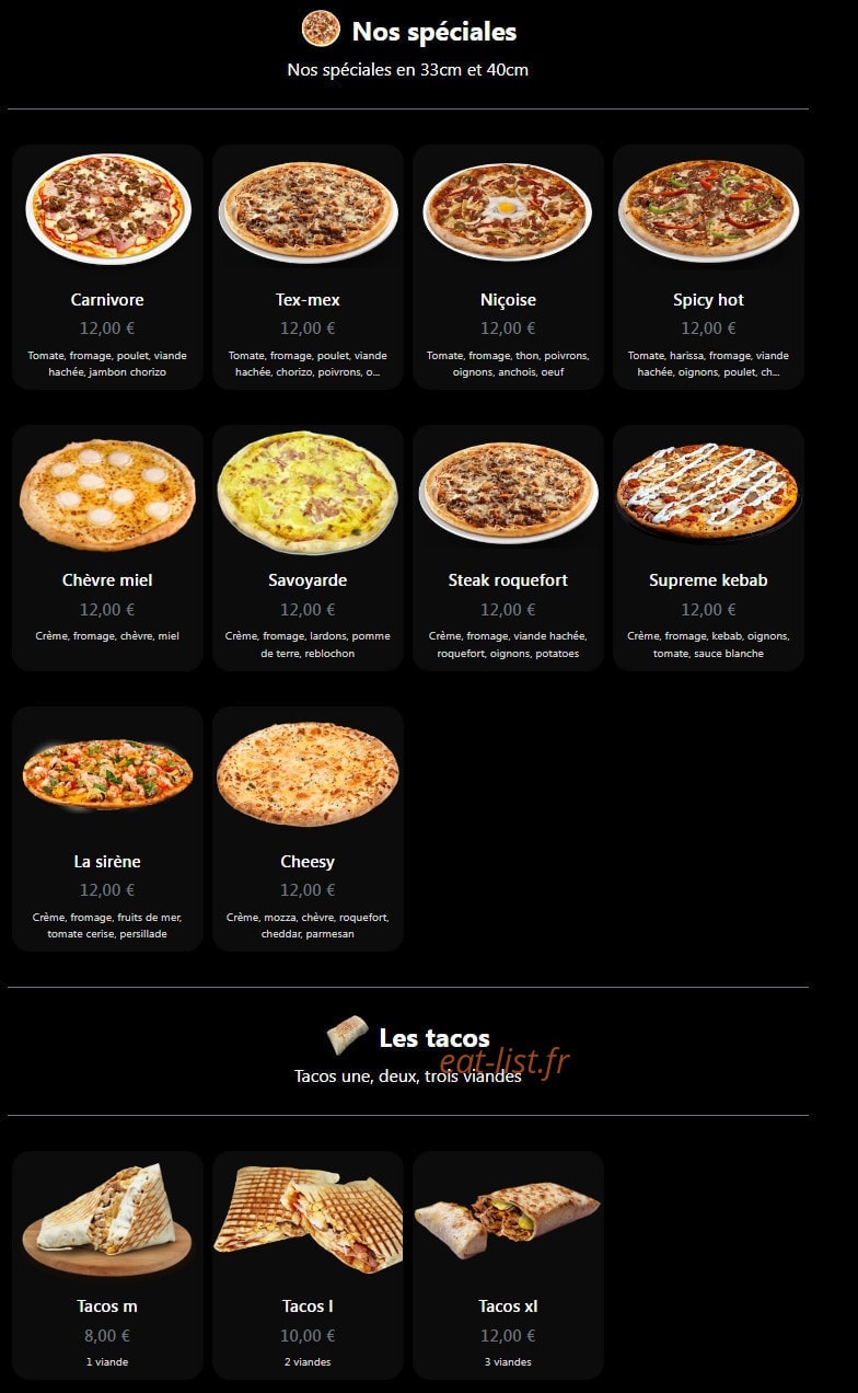 Mister tacos — carte page 2
