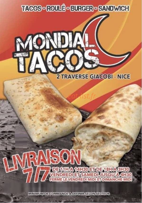 Mondial Tacos — carte page 1