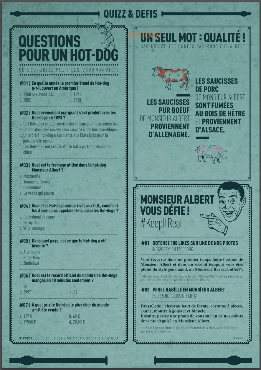 Monsieur Albert — carte page 6