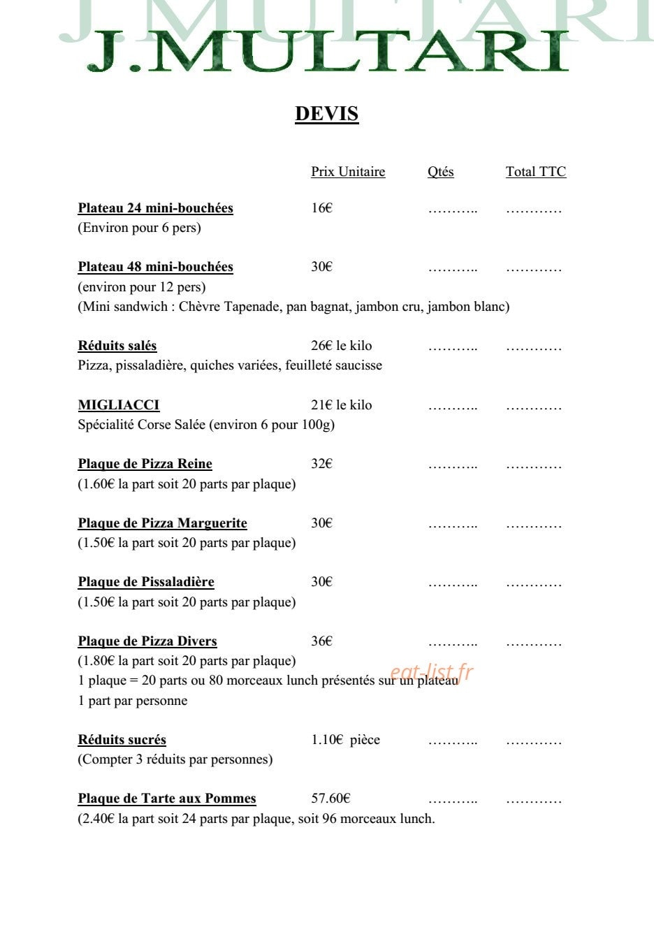 Multari — carte page 1