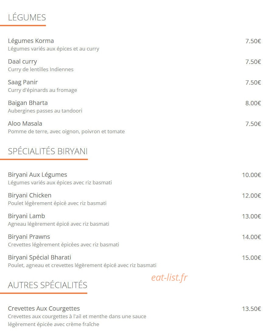 New Bharati — carte page 3