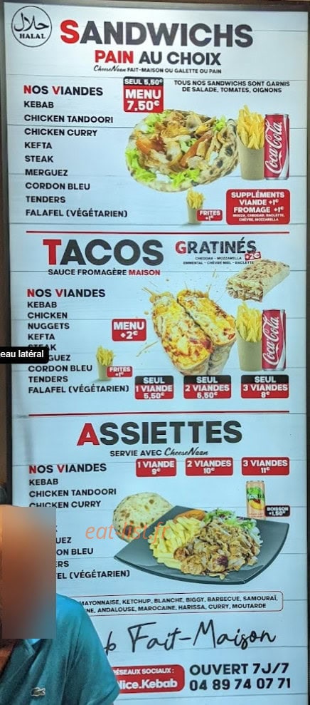 Nice kebab nice — carte page 1