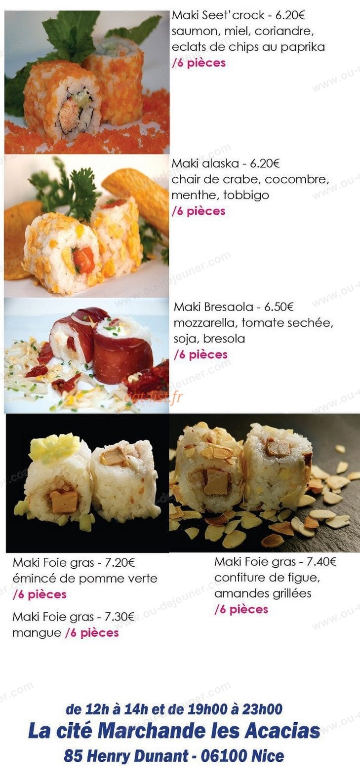 Nô Sushi — carte page 6