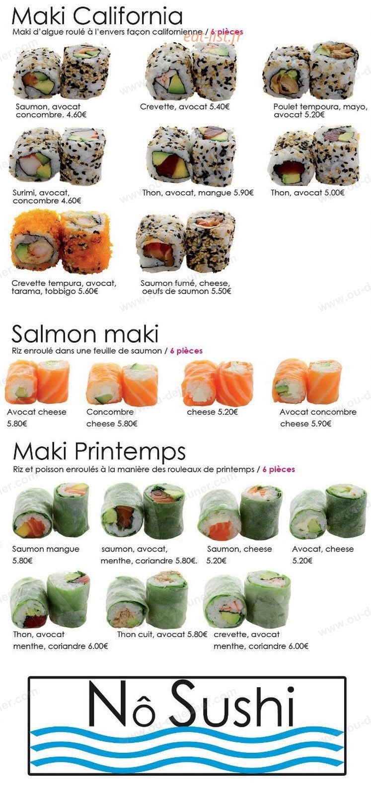 Nô Sushi — carte page 4