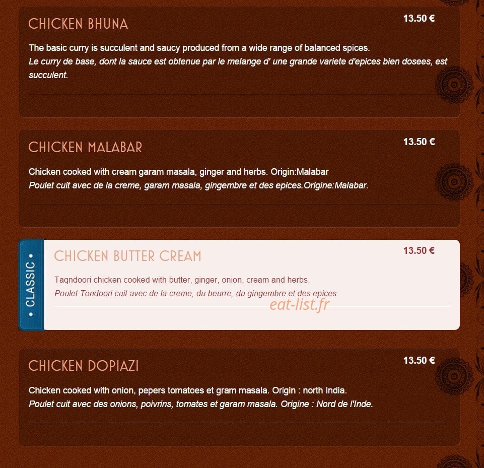 Noori's — carte page 6