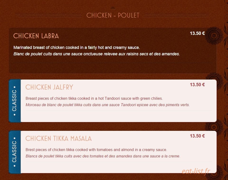 Noori's — carte page 5