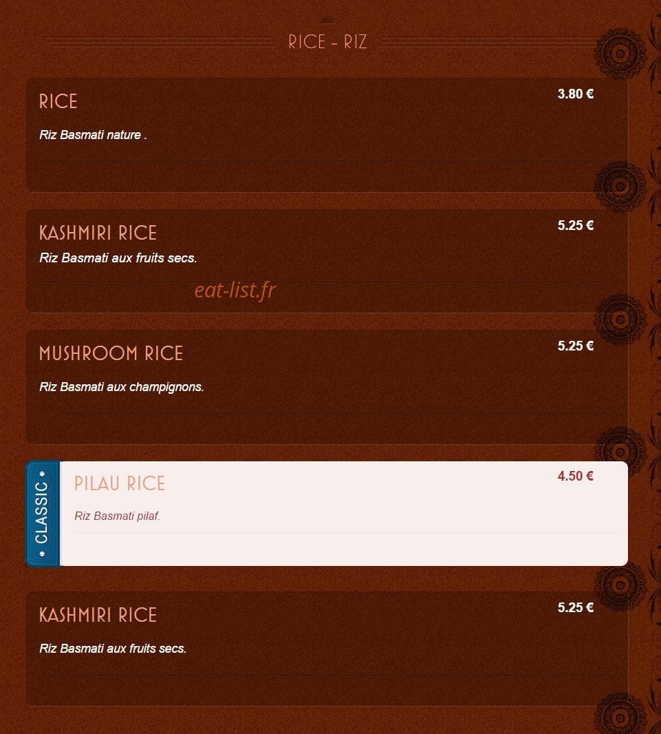 Noori's — carte page 12