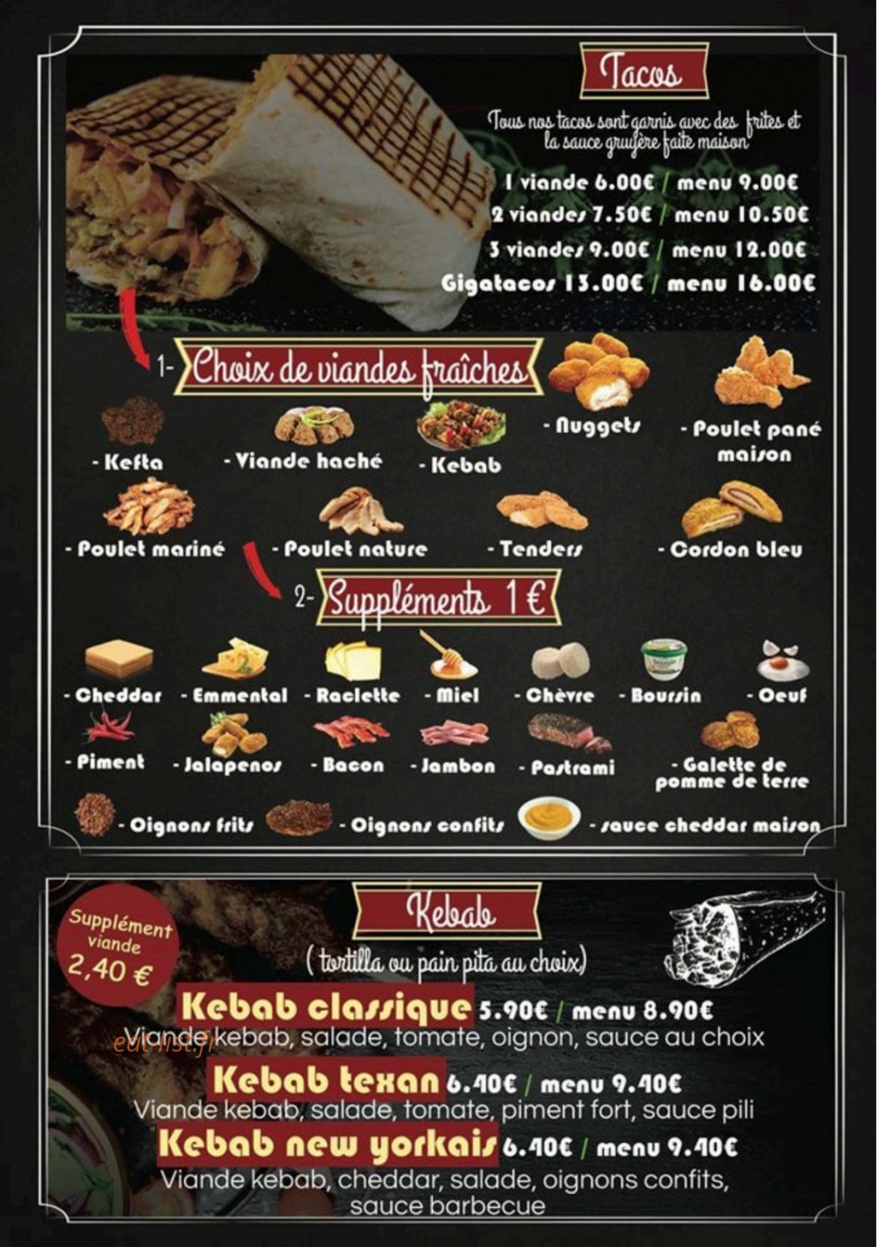 O’burger — carte page 3