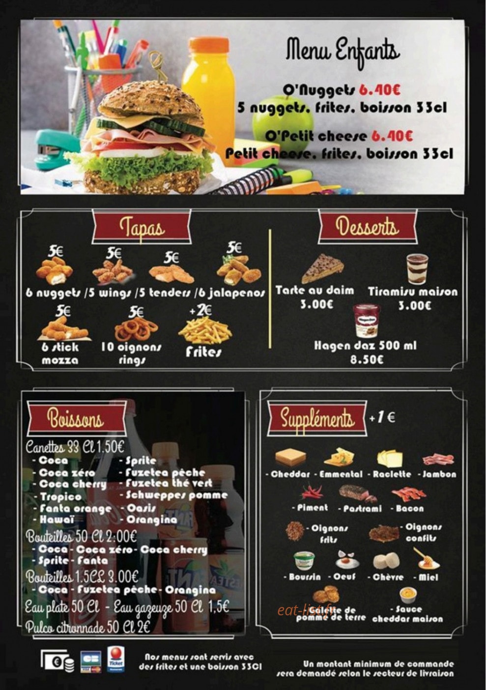 O’burger — carte page 4