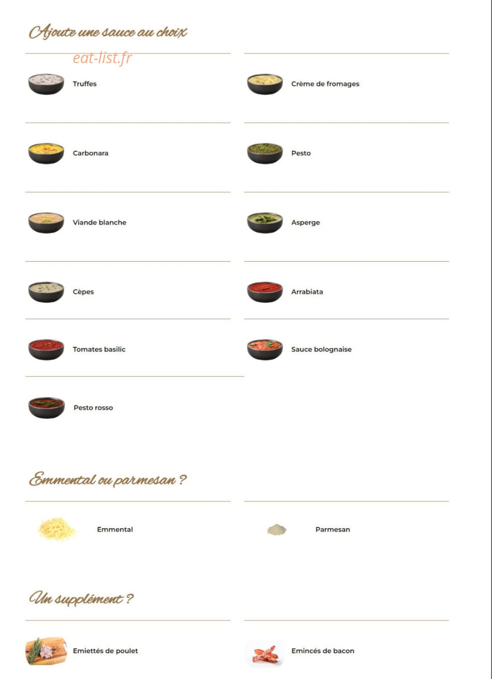O'PastaCaffe — carte page 11