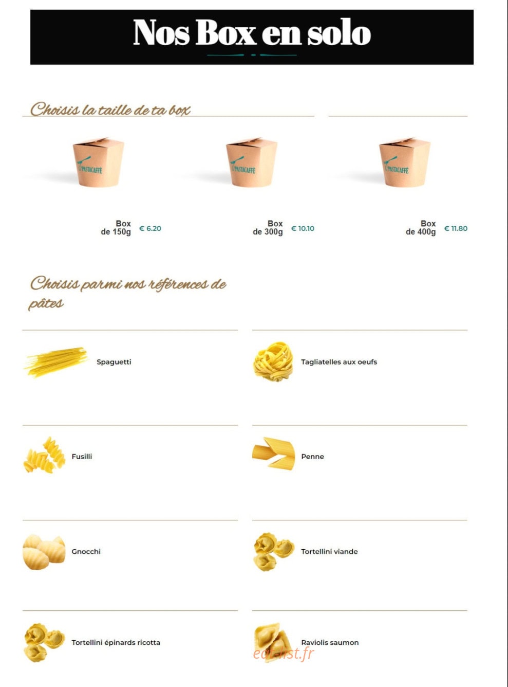 O'PastaCaffe — carte page 9
