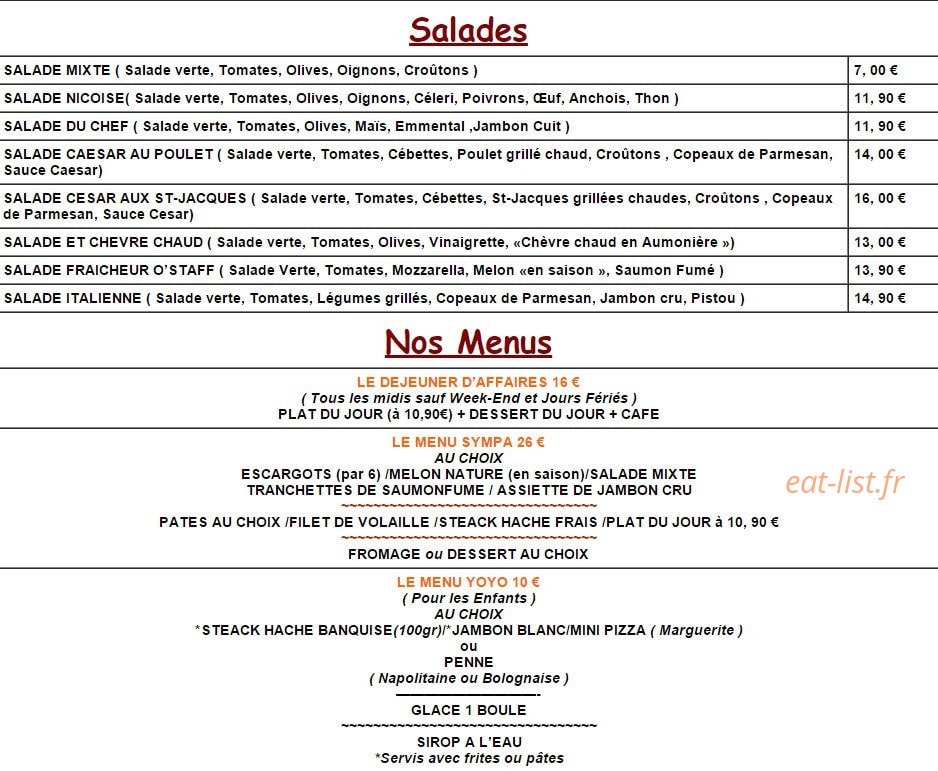 O'Staff — carte page 2