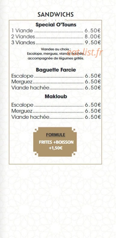 O'Touns — carte page 2