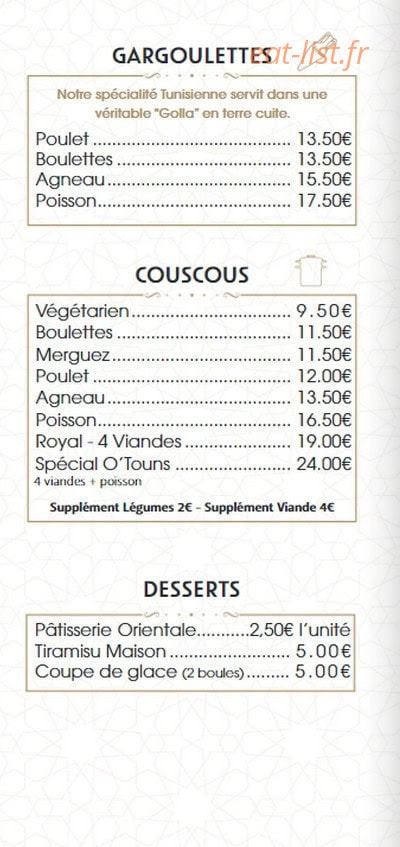 O'Touns — carte page 6