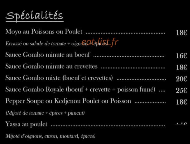 Ô Voodoo — carte page 2